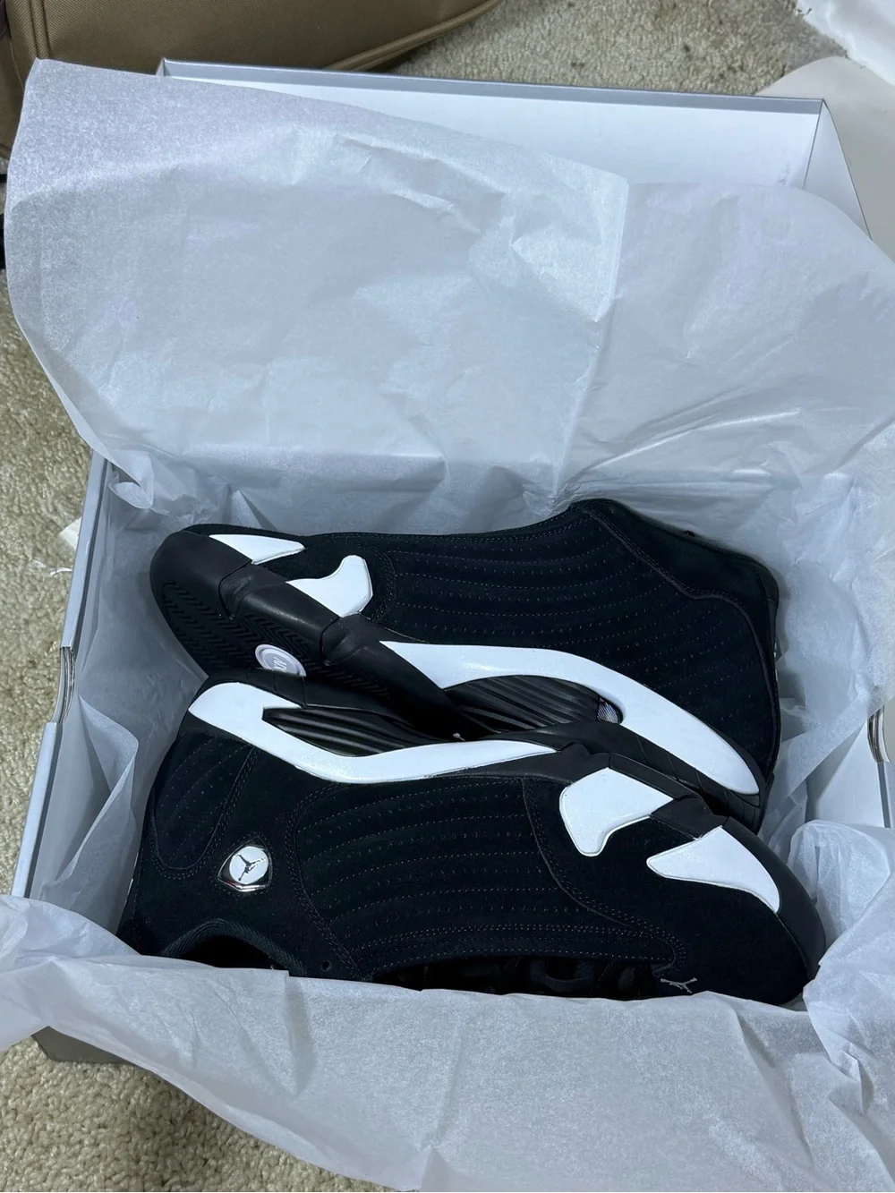 Air Jordan 14 Retro Black White Men’s Size 11 487471-016